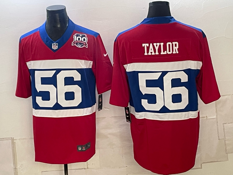 Men New York Giants #56 Taylor red Nike 2026 NFL Game Jersey 1025002->->Custom Jersey